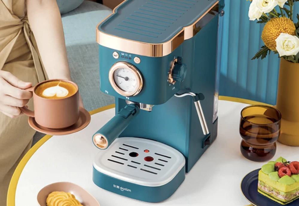 compact espresso machine with milk frother